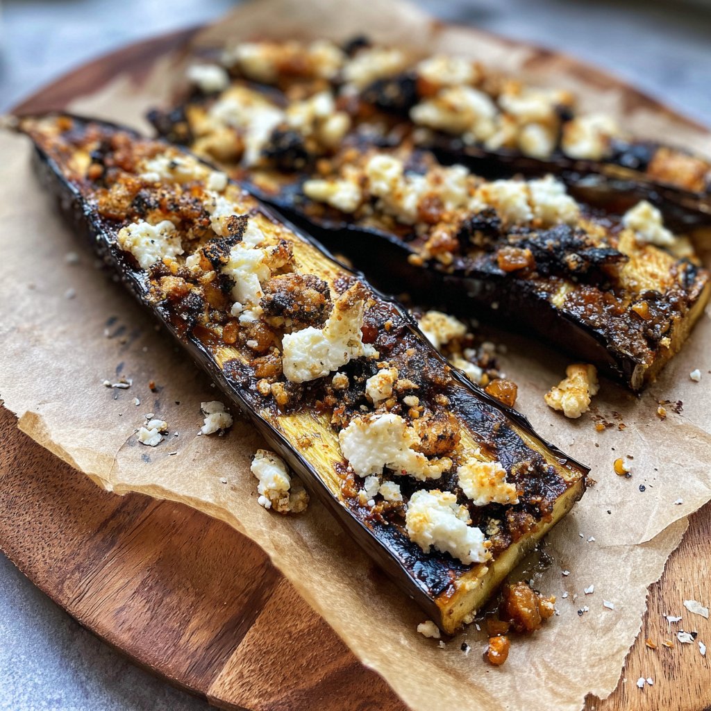 Gegrillte Auberginen Mit Feta