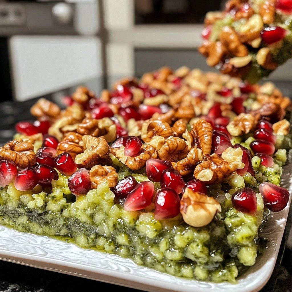 Grünkohlsalat mit Granatapfel und Walnüssen