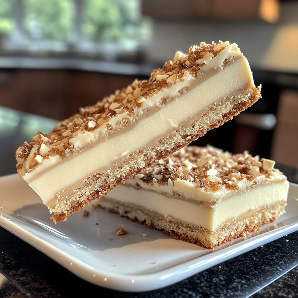 Weiße-Schoko-Marzipan-Schnitten mit Mürbeteig-Boden (Kaffee und Cupcakes)