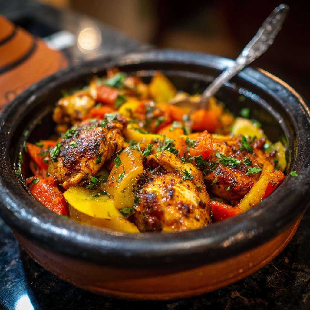 Internationale Küche Marokkanisches Hähnchen-Tagine