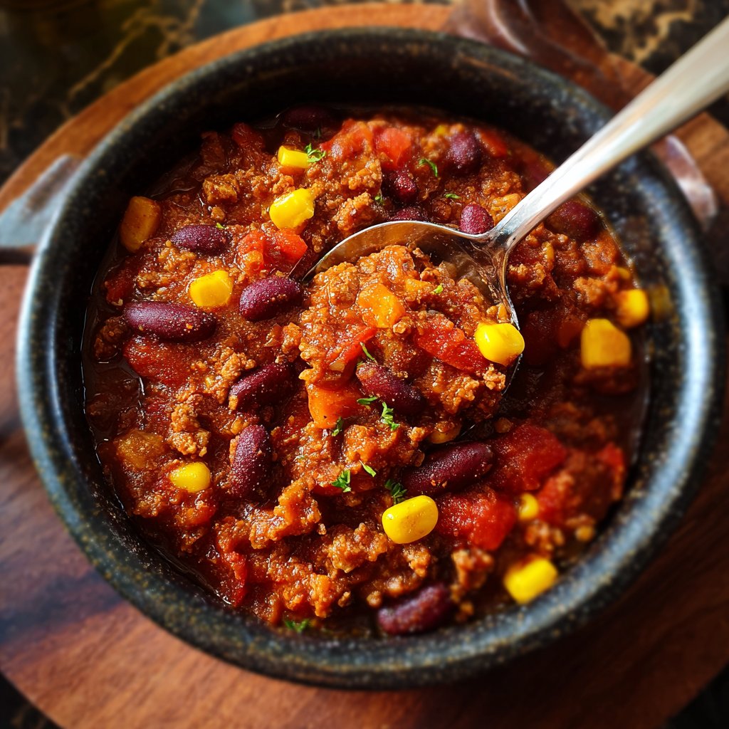 Chili sin Carne mit Mais