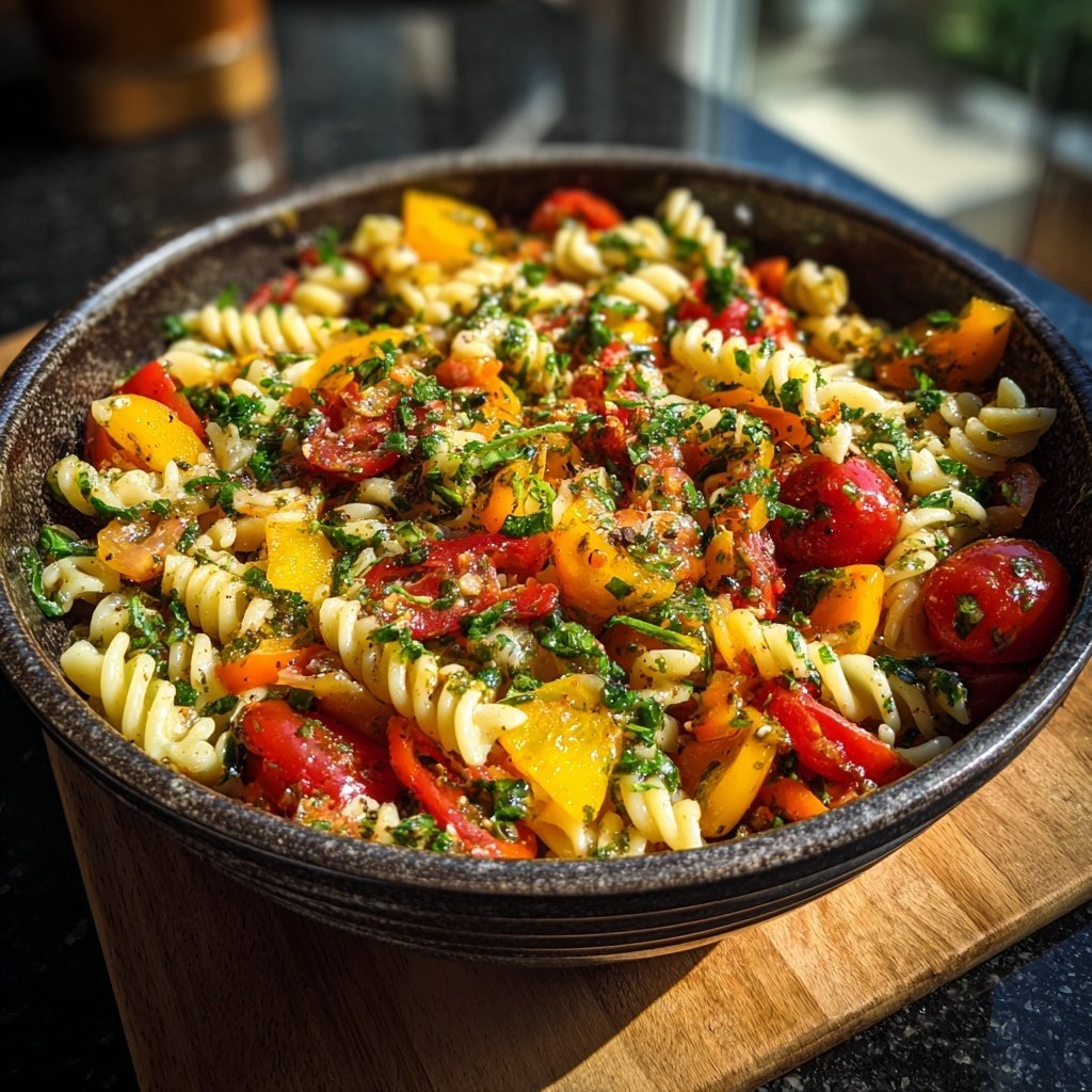 Bunter Nudelsalat Zum Grillen
