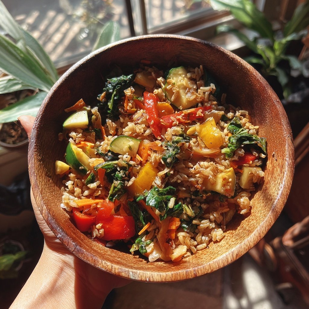 Kalorienarme Reis Bowl Mit Gemüse