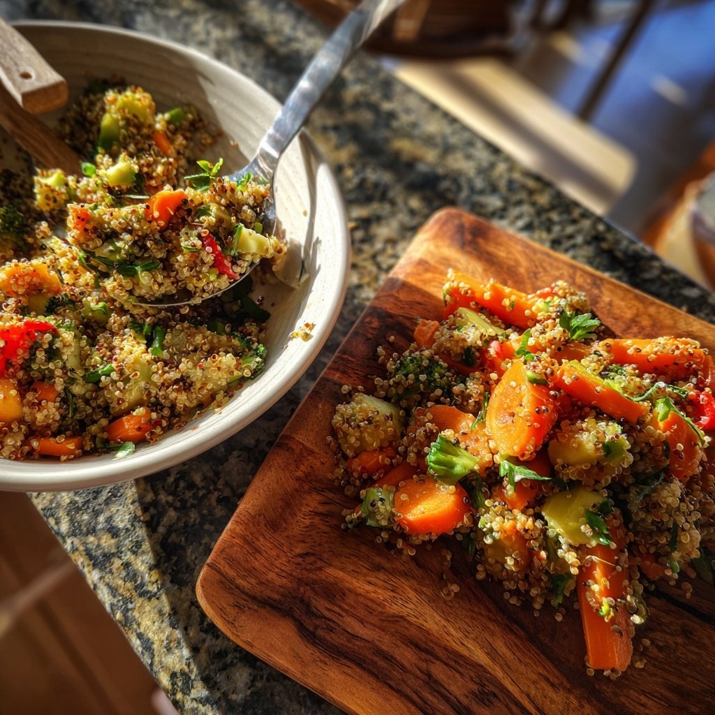 Kalorienarmes Abendessen Mit Quinoa Und Gemüse