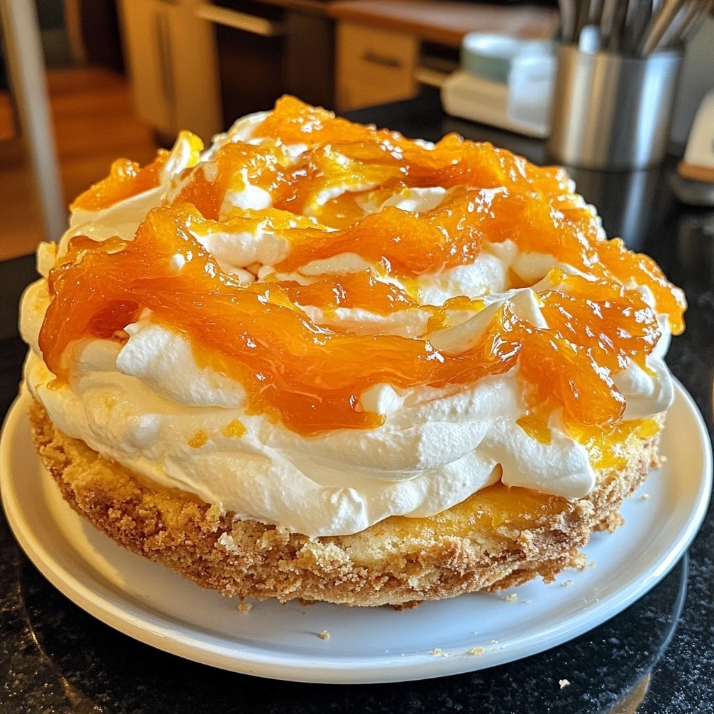 Torte mit Orangenkonfitüre und Mascarpone
